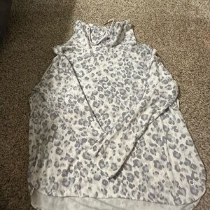 Calvin Klein Gray Leopard Print Sweater